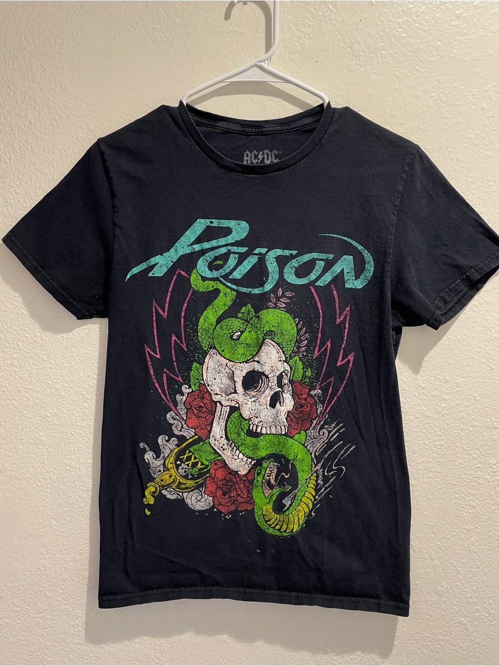 🔥 POISON Band Graphic Tee • Skull & Snake Tattoo Shirt